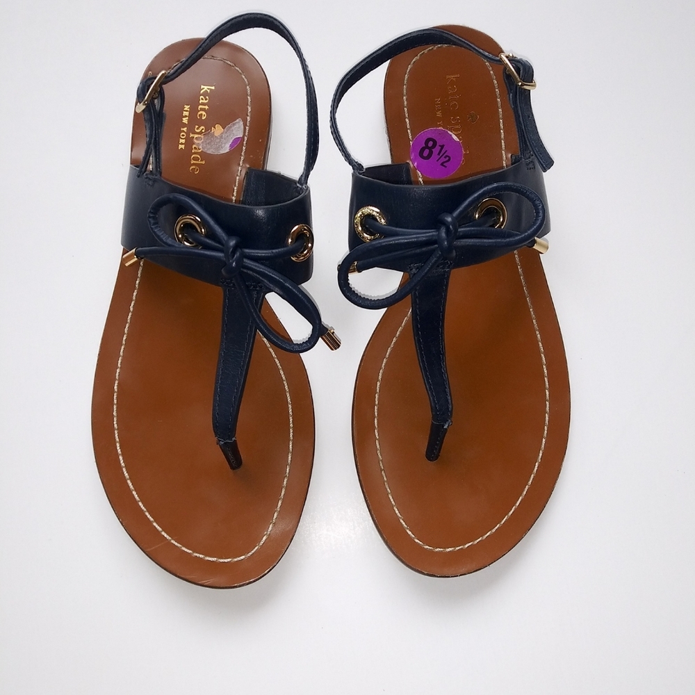 😍 Kate Spade Navy & Brown Sandals